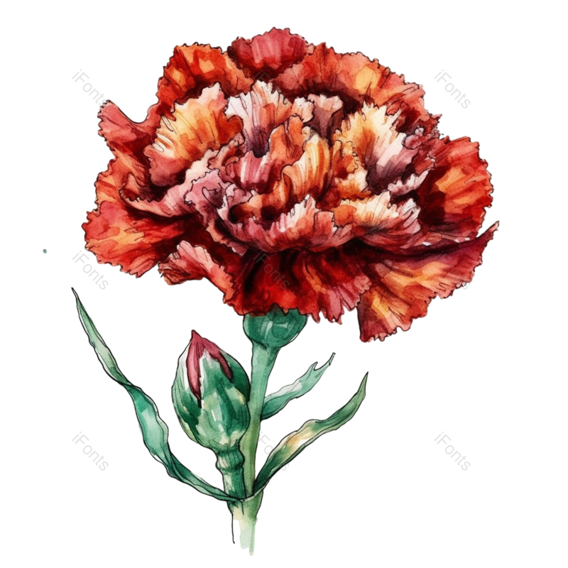 花卉插画图片,元素,PNG,免抠素材
